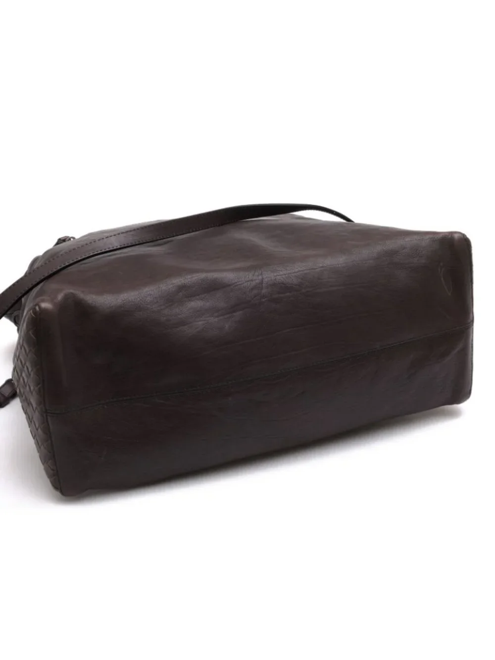 Bottega Veneta Tote Suede Leather Dark Brown Shoulder Bag